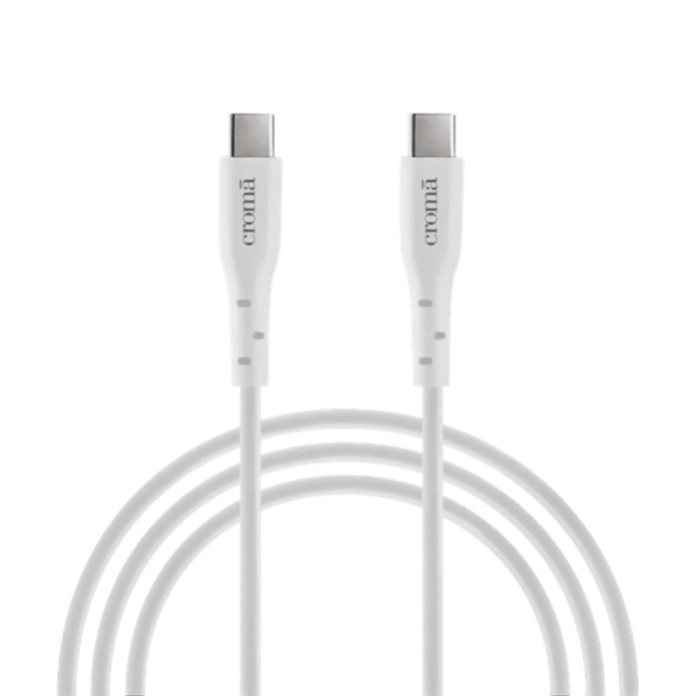 Croma Type C to Type C 6.6 Feet (2M) Cable (In-Built E-Mark Chip, White)