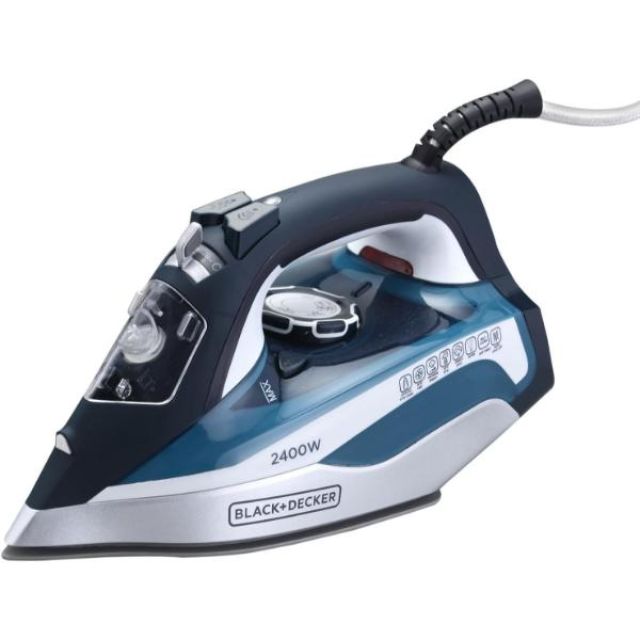 BLACK+DECKER Steam Iron, 2400W Power, 380ml Water Tank, Ceramic-Coated